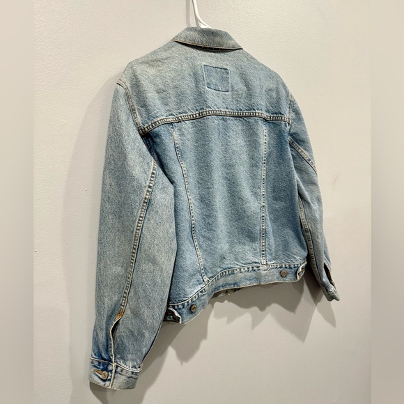 Vintage GAP Blue Jeans Denim Raw Jacket Classic Y2K Trucker 90s Style/men size S - Picture 10 of 13